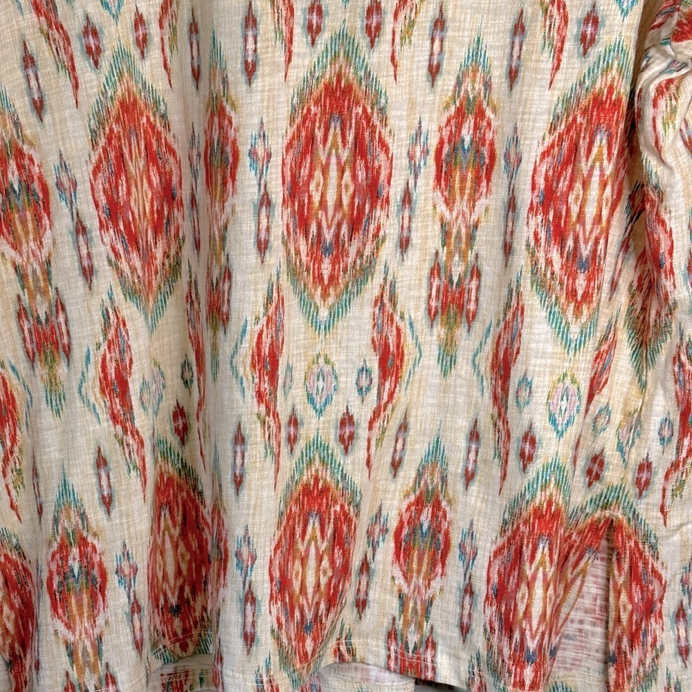 Chico’s Petite Ikat Button-Back Slub Tee Vanity Size 3/US XL #570308662 - Picture 5 of 12